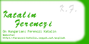 katalin ferenczi business card